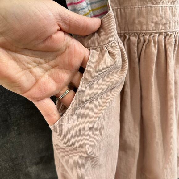 Mini Boden Corduroy Flower Pinafore Striped Pointelle Shirt Size 4-5Y 110cm - Picture 7 of 10